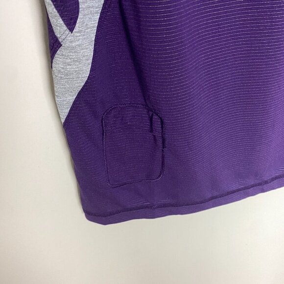Lululemon T Shirt Active Purple Mens Medium Breathable Colorblock - Picture 4 of 5